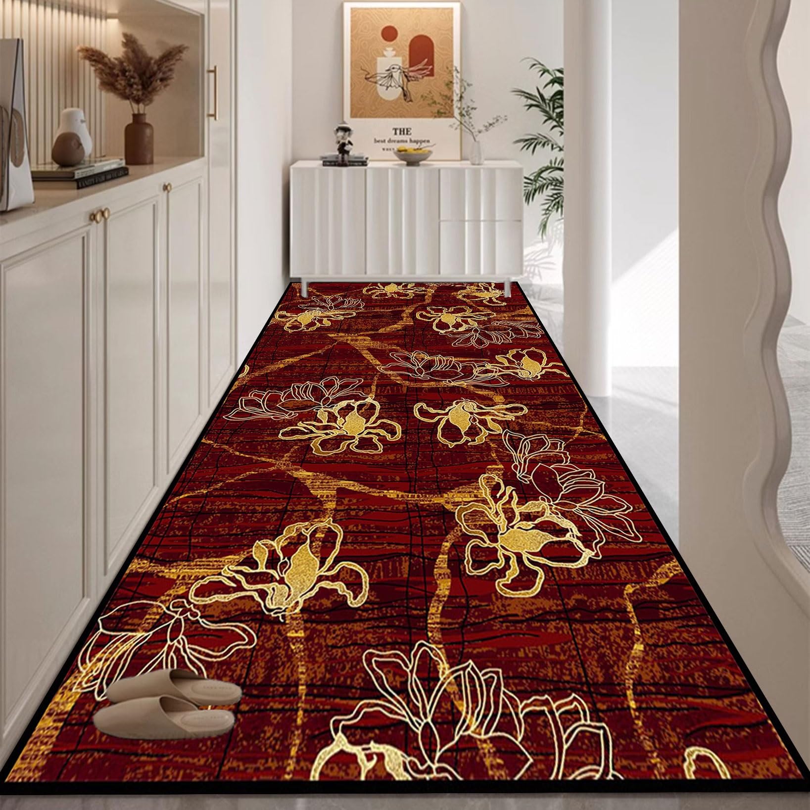 Passatoia Cucina 70 x 330 cm Antiscivolo Tappeto Lungo, Runner da Cucina Impermeabile e Antiolio, Astratto per Corridoi, Cucine, Bagni, Lavanderia, B