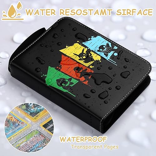 Miniatura 3 de OLROEW Carpeta de tarjetas para carpeta de 4 bolsillos compatible con tarjetas 4 bolsillos y fundas de páginas con capacidad para 400 tarjetas