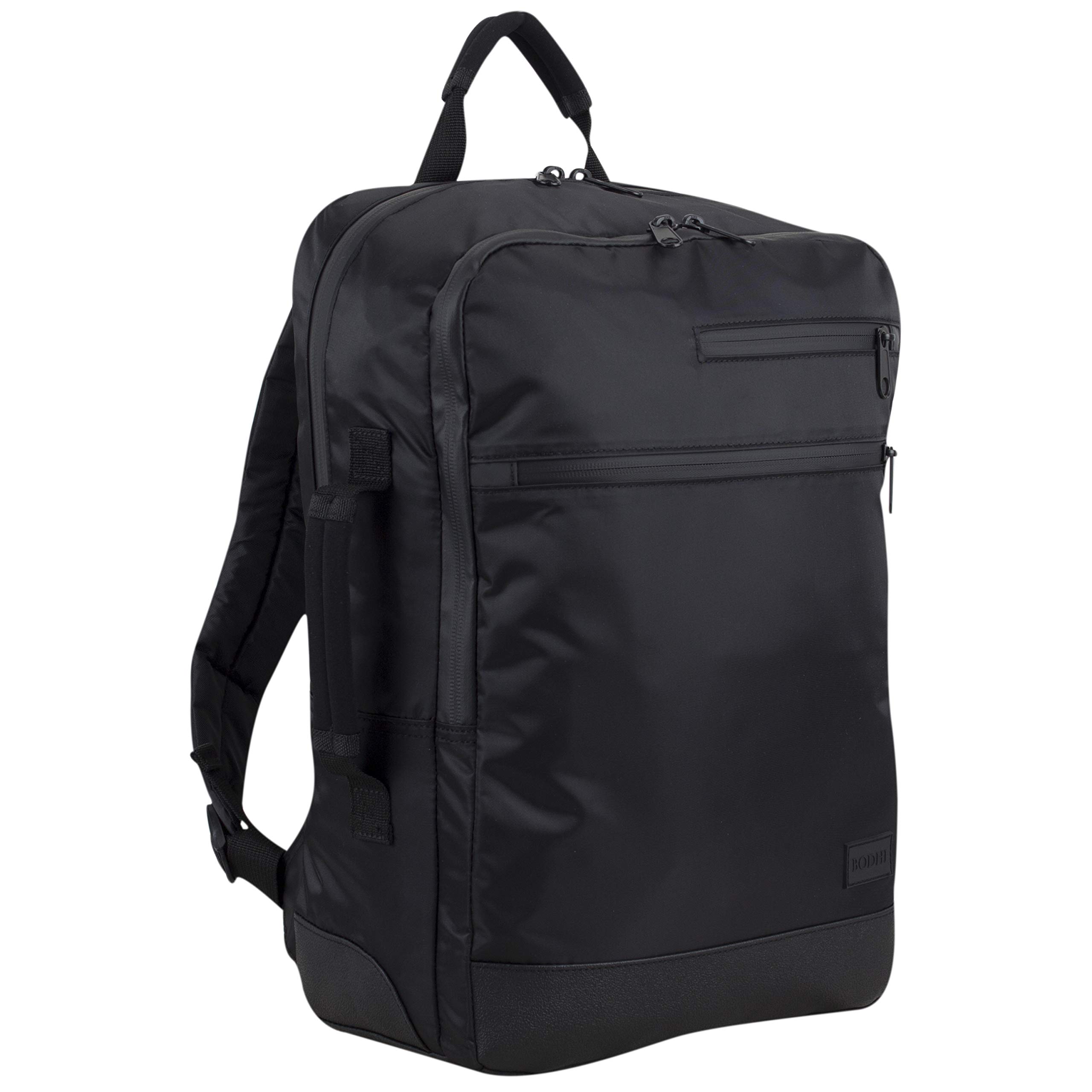 BODHI Business Class Backpack Briefcase With Trolley Sleeve, Black