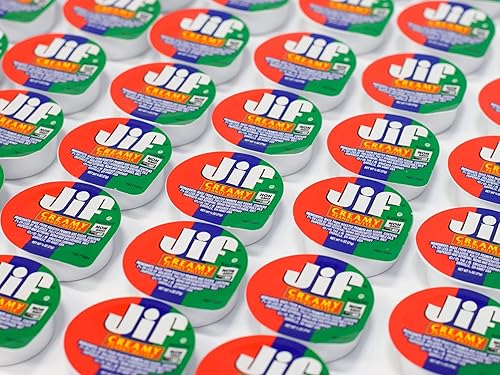 Miniatura 3 de JA Kitchens 100 unidades -50 paquetes de mantequilla de maní con 25 porciones individuales de fresa y uva y mini raspador