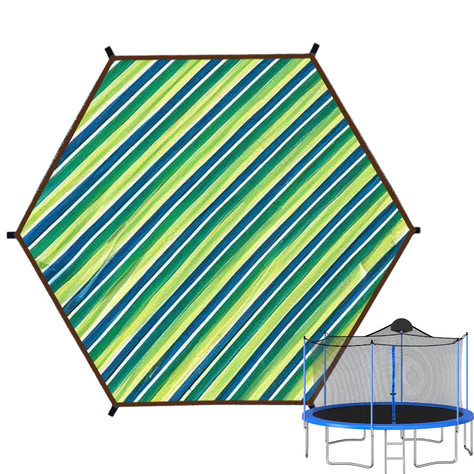 Trampoline Shade Cover, Sunshade Tent Top Cover for Round Trampoline, Sun Protection Sun Shade, Easy to Install, for Backyard Playground