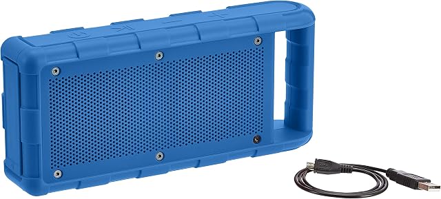 Amazon Basics Portable Outdoor IPX5 Waterproof Bluetooth Speaker - Blue, 15W
