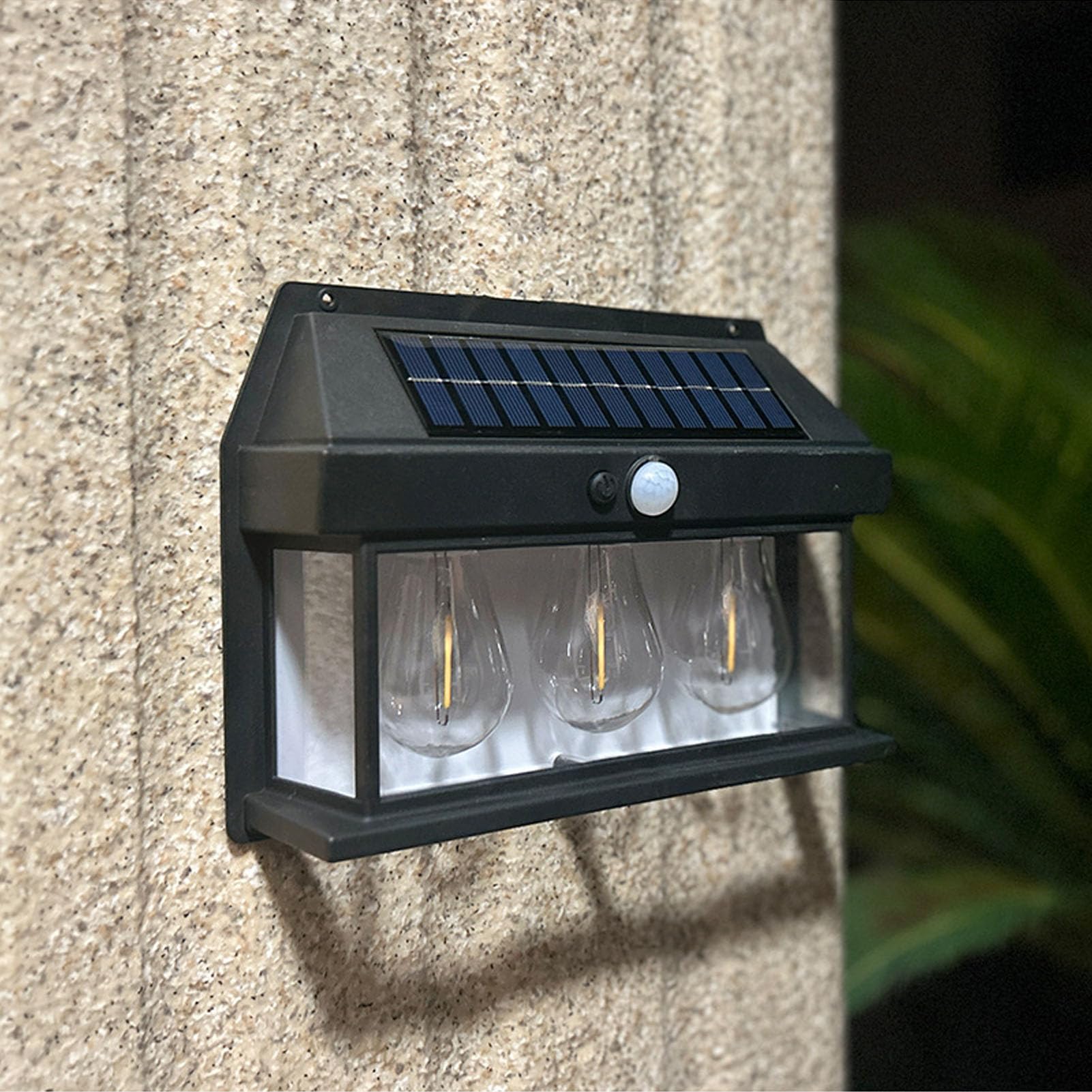 Fockety Solar Lights Outdoor, IP65 Waterproof High Brightness Outdoor Solar Wall Light with Motion Sensing - Image 2