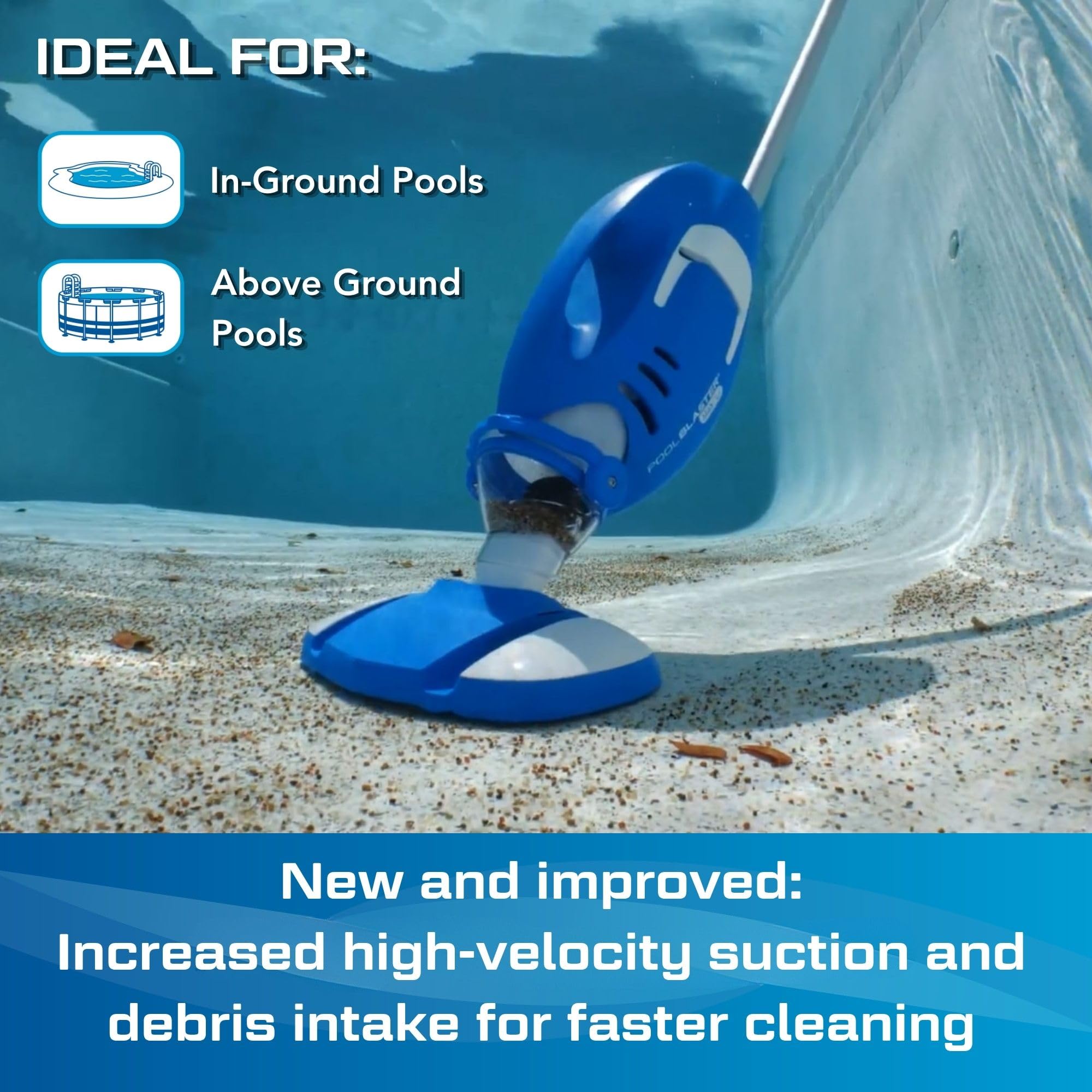 Water Tech POOL BLASTER Max Li Gen. 2 Poolstaubsauger, kabelloser Poolreiniger mit P30-Motor, Handstaubsauger für Pool und Spa
