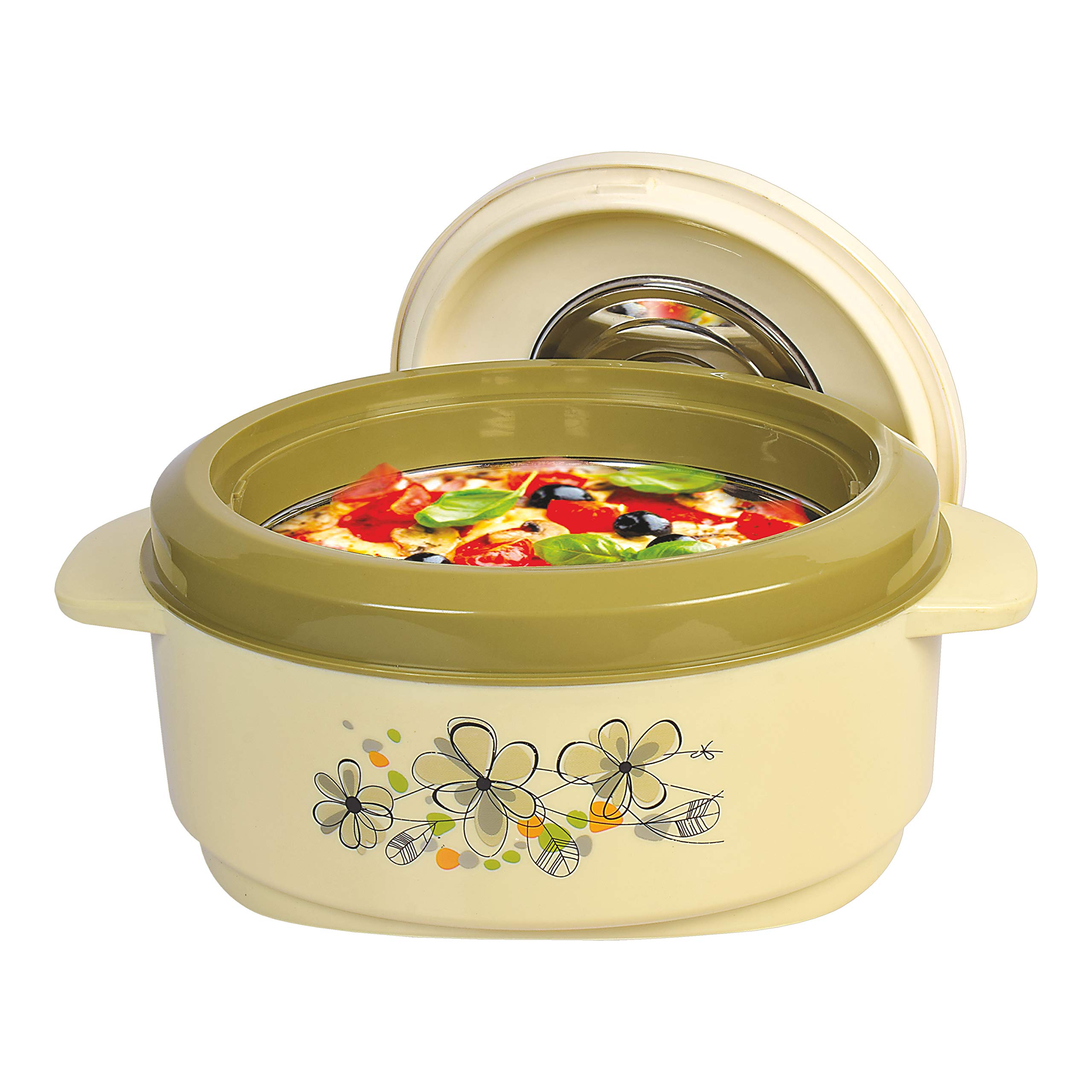 Delcasa Dc1489 1.3Ltr Supremo Hot Pot Casserole Super Pu Insulation Hot Pot With Stainless Steel Inner Casing Dishwasher Safe Serving Dishes With Lids Hot Food Storage Container & Warmers