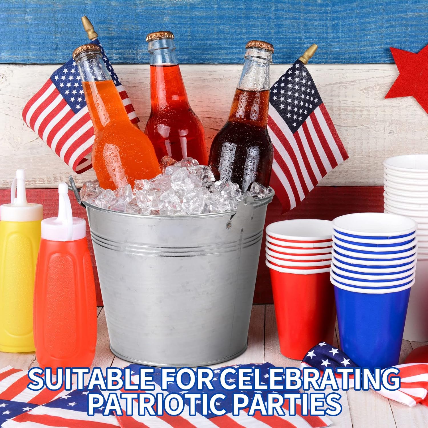 Didaey 24 Pack Galvanized Metal Buckets Bulk 6 Inch Small Ice Buckets Iron Candy Pail with Handle for Garden Planters Vase Table Centerpieces Crafts Wedding Party Favors Accessories Decorations