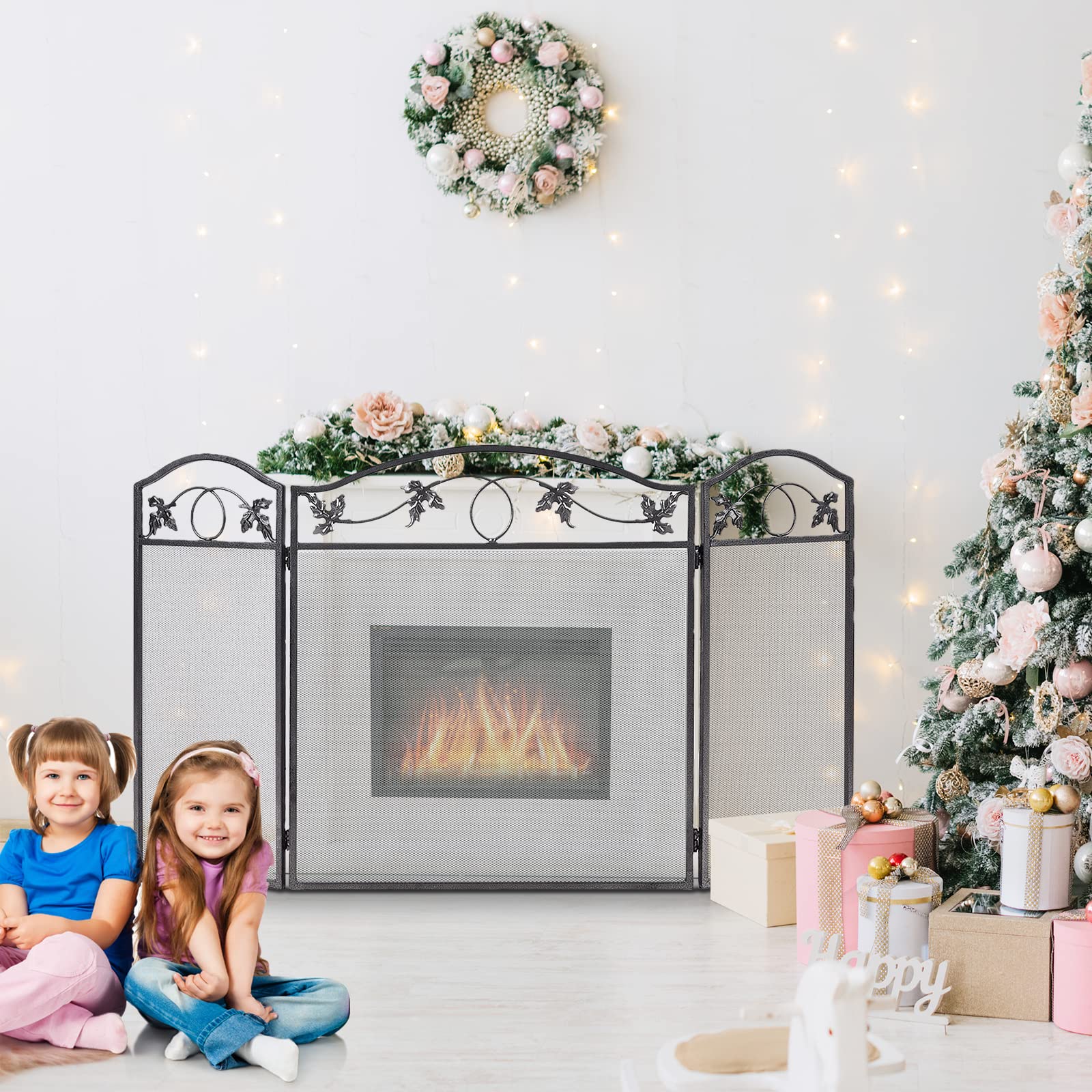 Parascintille Per Camino 60x90 Cm - Metallico Verniciato, Sicuro Ed Elegante - Foto 3