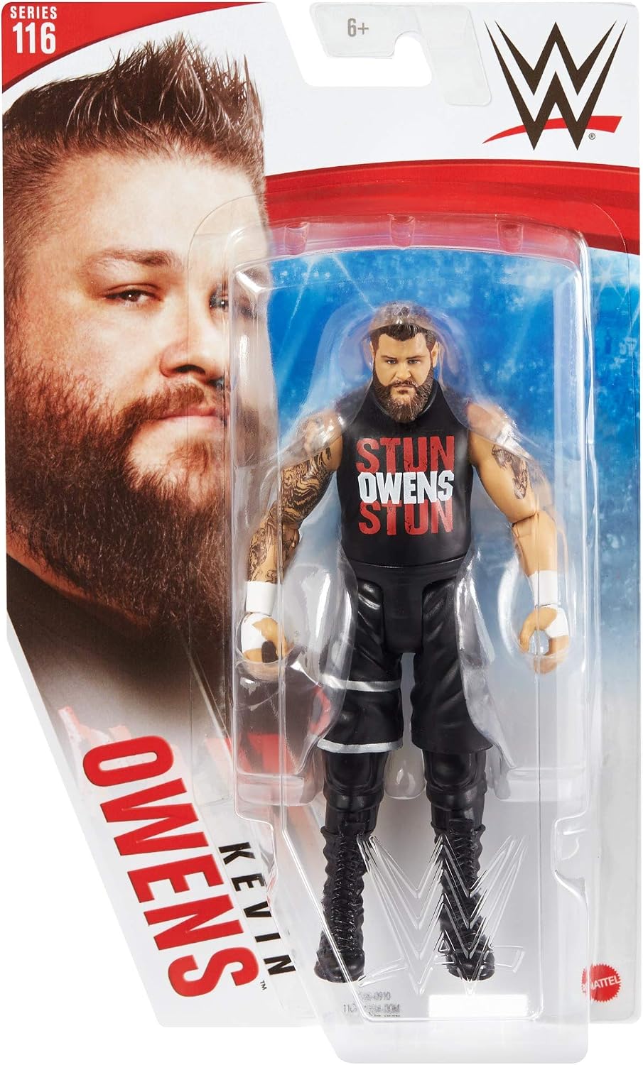 WWE Kevin Owens Action Figure, Posable 6-in Collectible for Ages 6 Years Old & Up