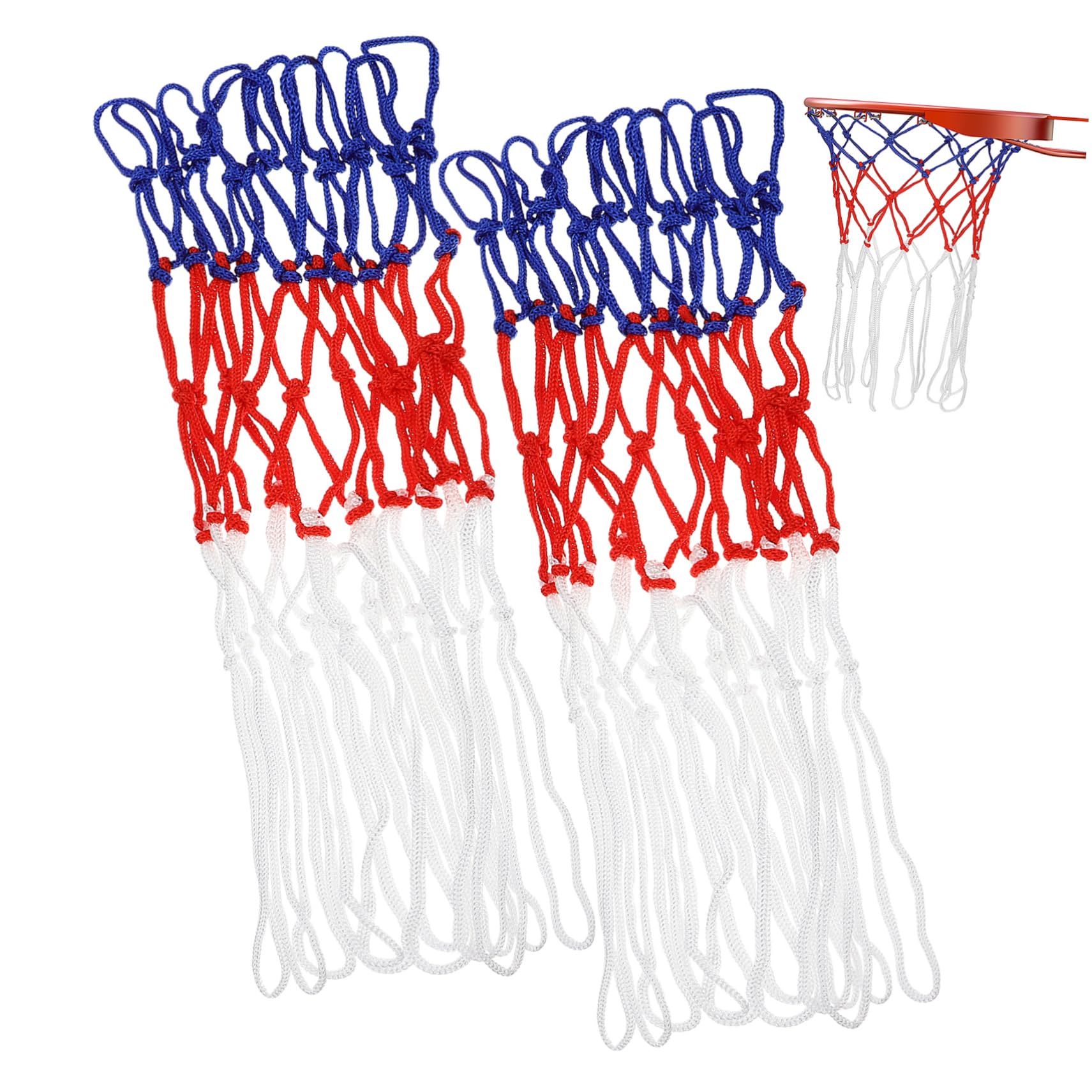 KICHOUSE Nylon Basketball Net Set 2pcs Basketball Return Net Heavy Duty Easy to Install