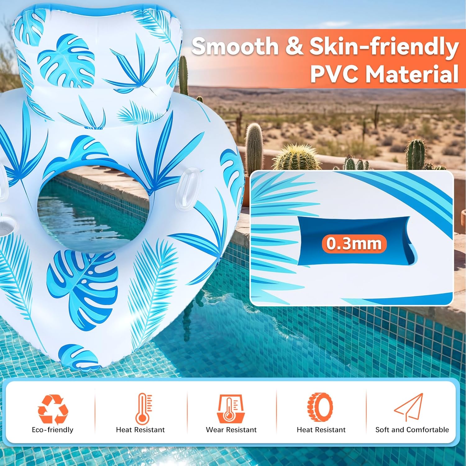 Inflatable Pool Floats for Adults, Heart Shape Pool Lounge Float Chair with Cup Holders and 50W Fast Electric Air Inflator, Blow up Floaties Pool Toys for Beach,Lakes, Pool Summer Singles Party