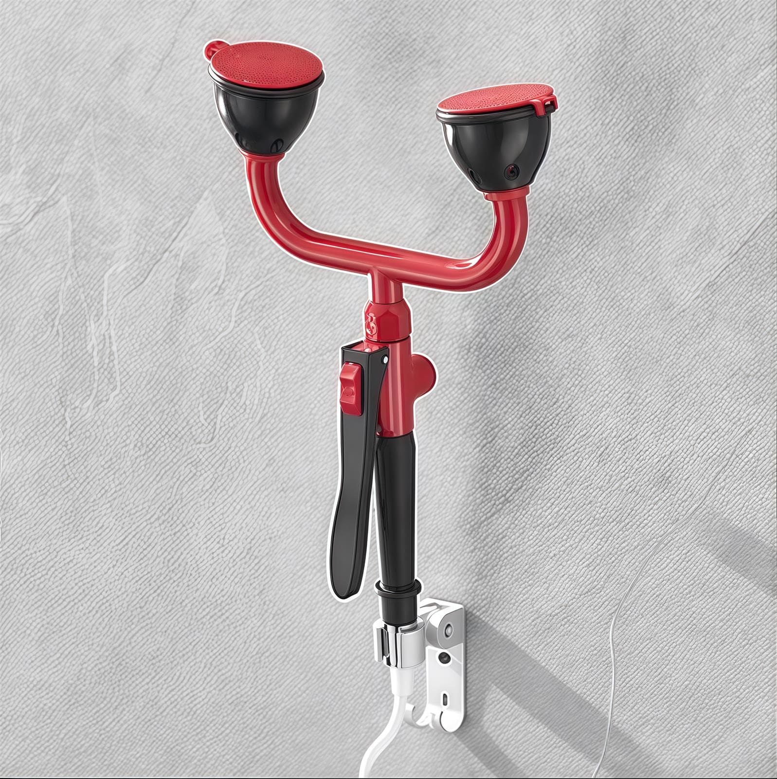 Soporte para Lavaojos PortáTil, Cabezal De PulverizacióN Lavaojos PortáTil para Lugares De Trabajo Peligrosos, Manguera Riego Ajustable para Lavaojos