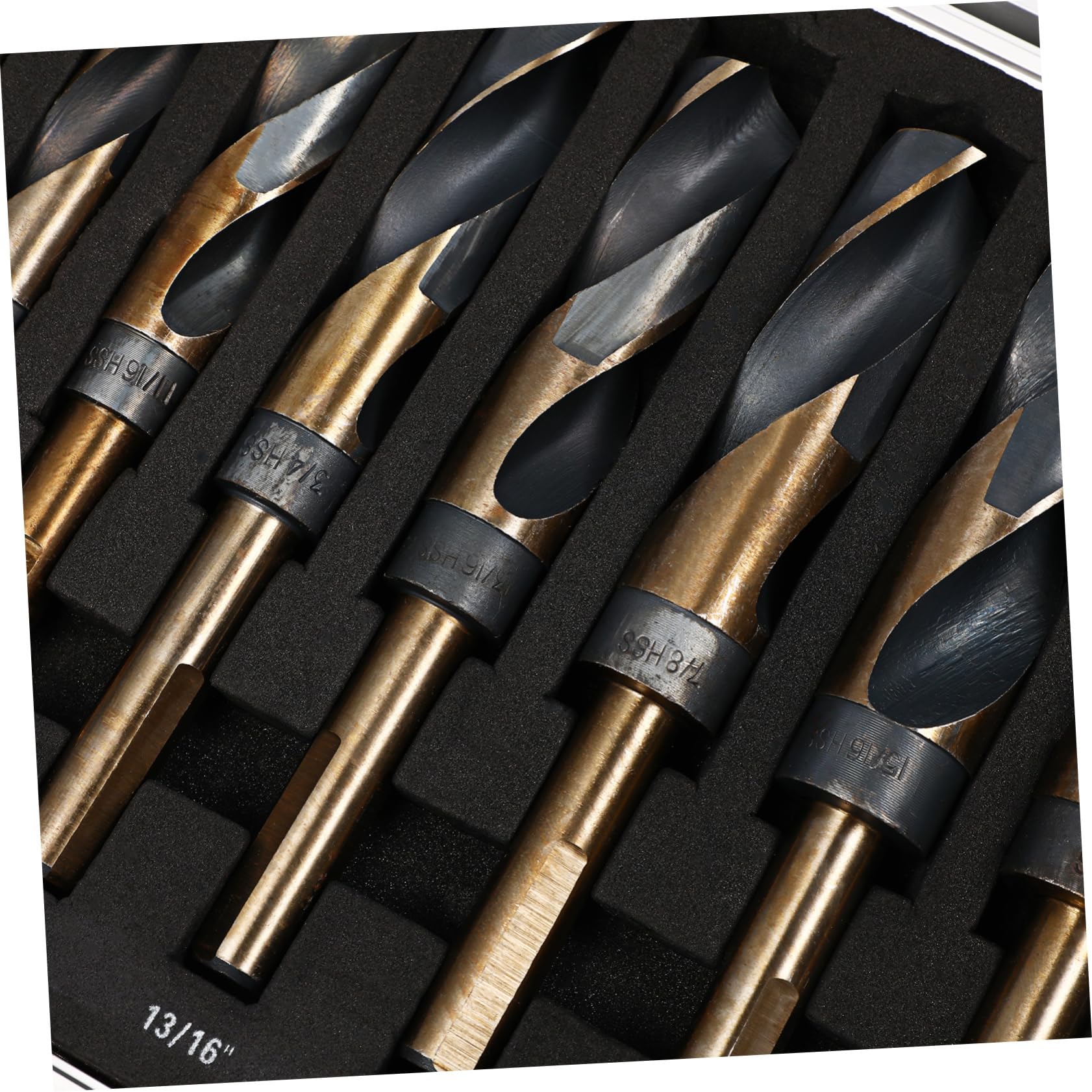 Gadpiparty Jeu de 8 Forets à Métaux en Acier, Hélicoïdaux, pour Fonte, Boîte en Aluminium, Perçage Lisse, Rangement Facile