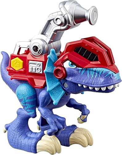 Miniatura 6 de Chomp Squad Playskool - Paquete de dinosaurios, paquete de 3 con protector contra salpicaduras, zona de remolque y figuras de dinosaurio para niños