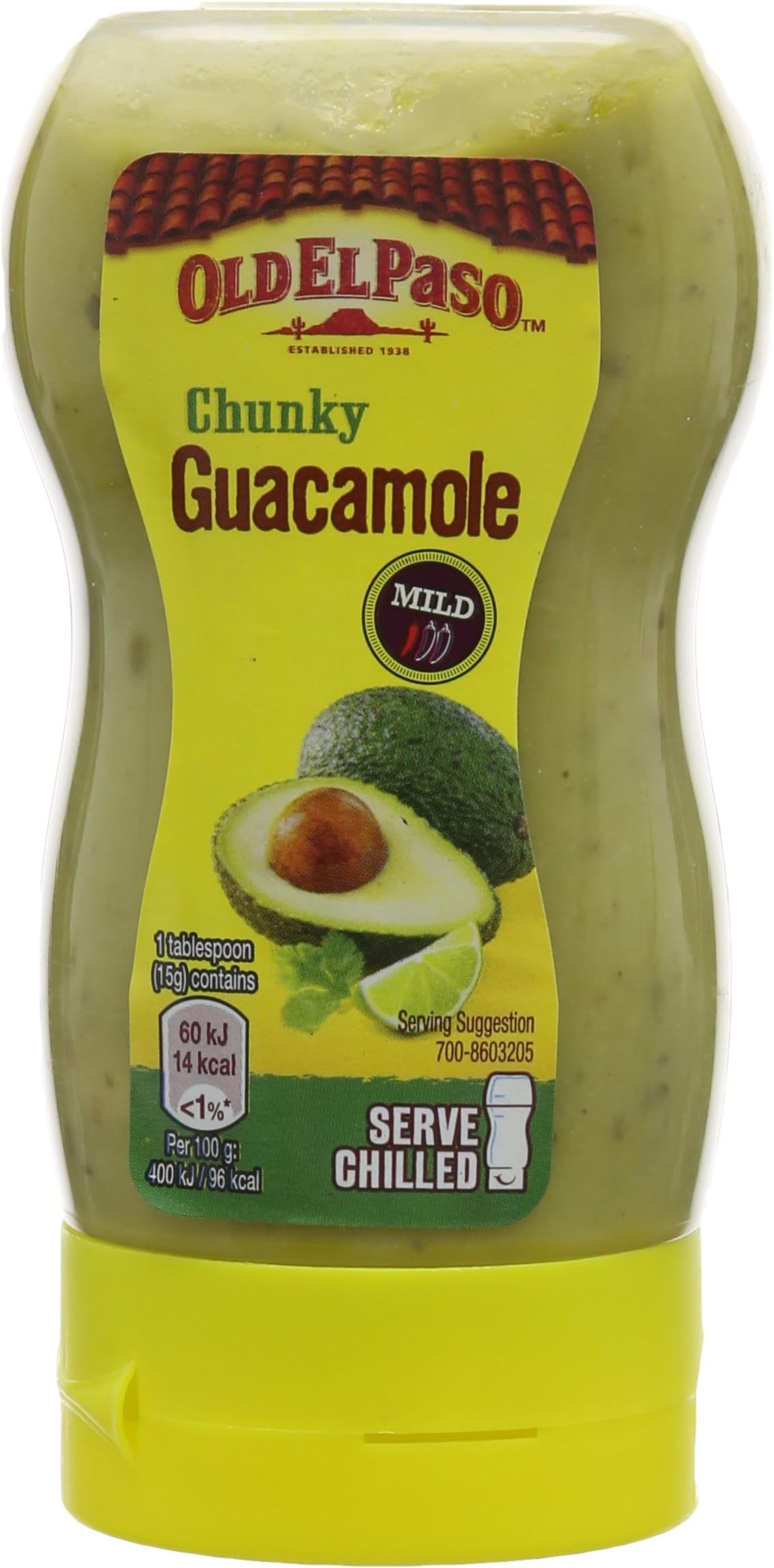 Old El Paso Chunky Guacamole Mild, 240 Gram