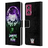 Officially Licensed WWE Immune to Fear Jeff Hardy Graphics Leather Book Wallet Case Cover Compatible with Motorola Edge 50 Fusion