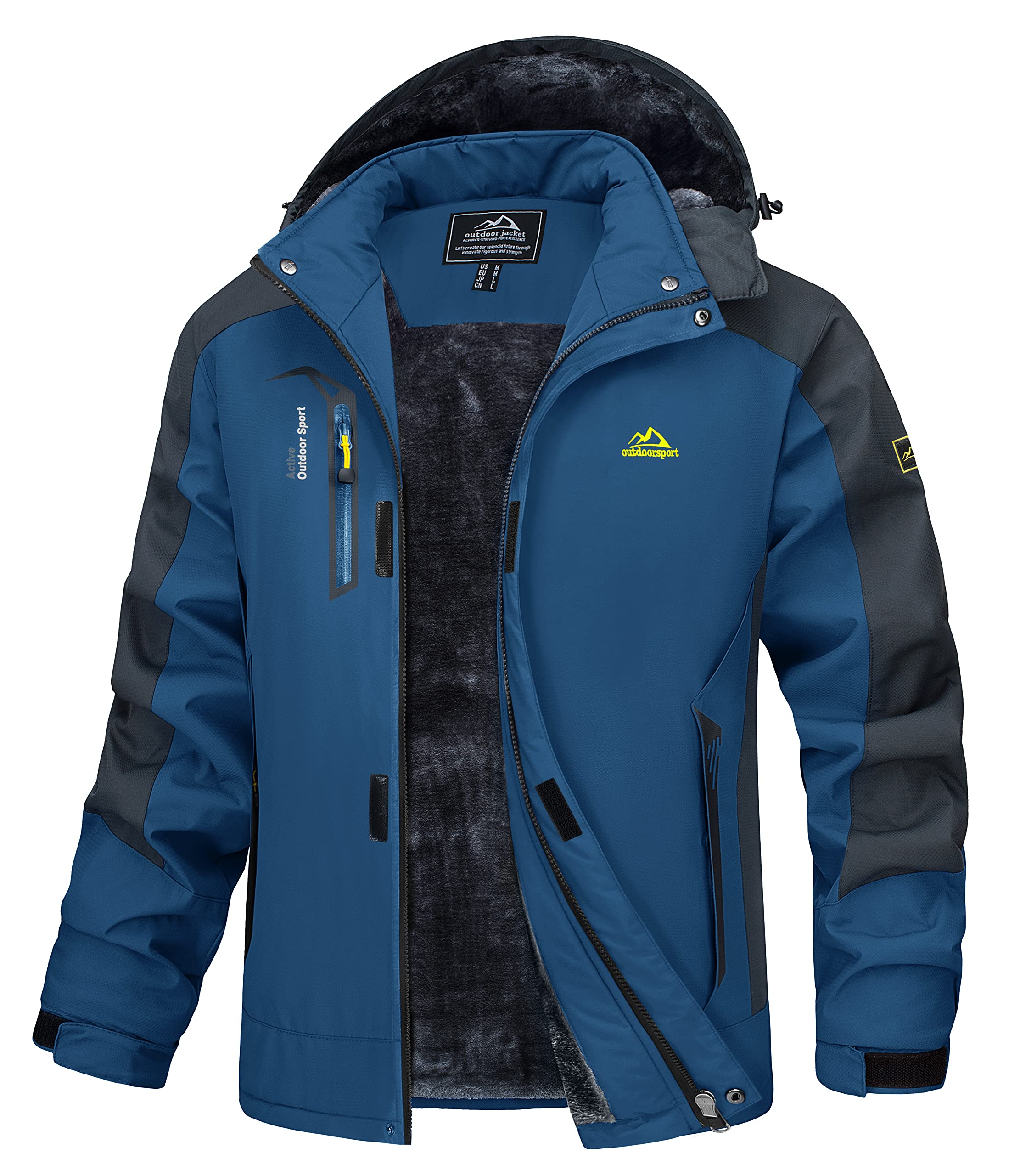 MAGCOMSEN Winterjacke Herren Warm Gefüttert Wasserdicht Skij