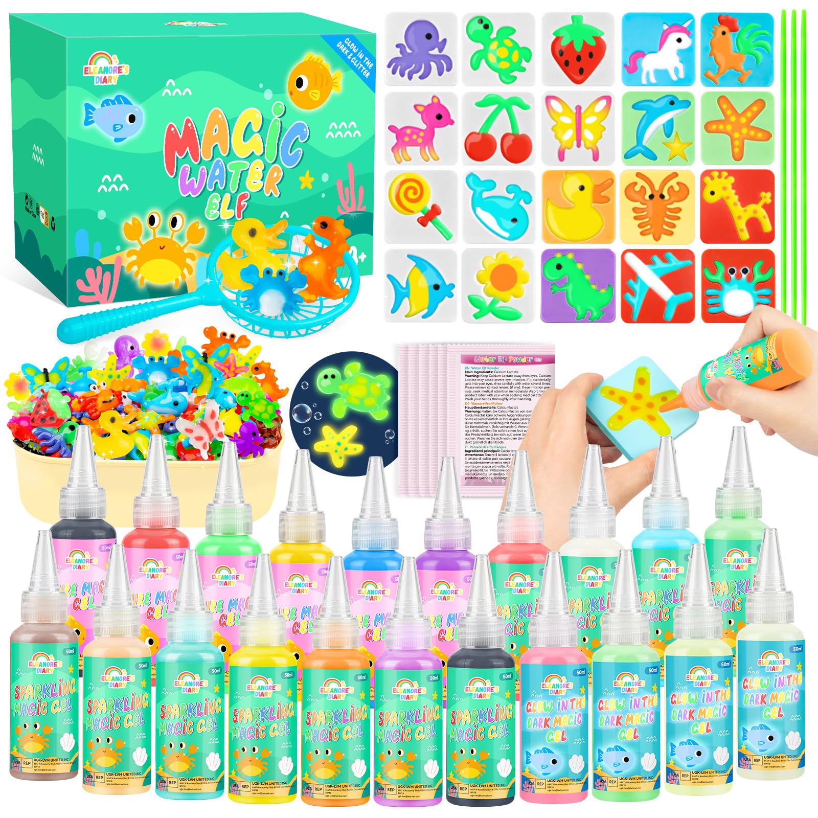 Magic Elf Toy | 54pcs Aqua Fairy Water Gel Kit for Kids | Party Favors Gift