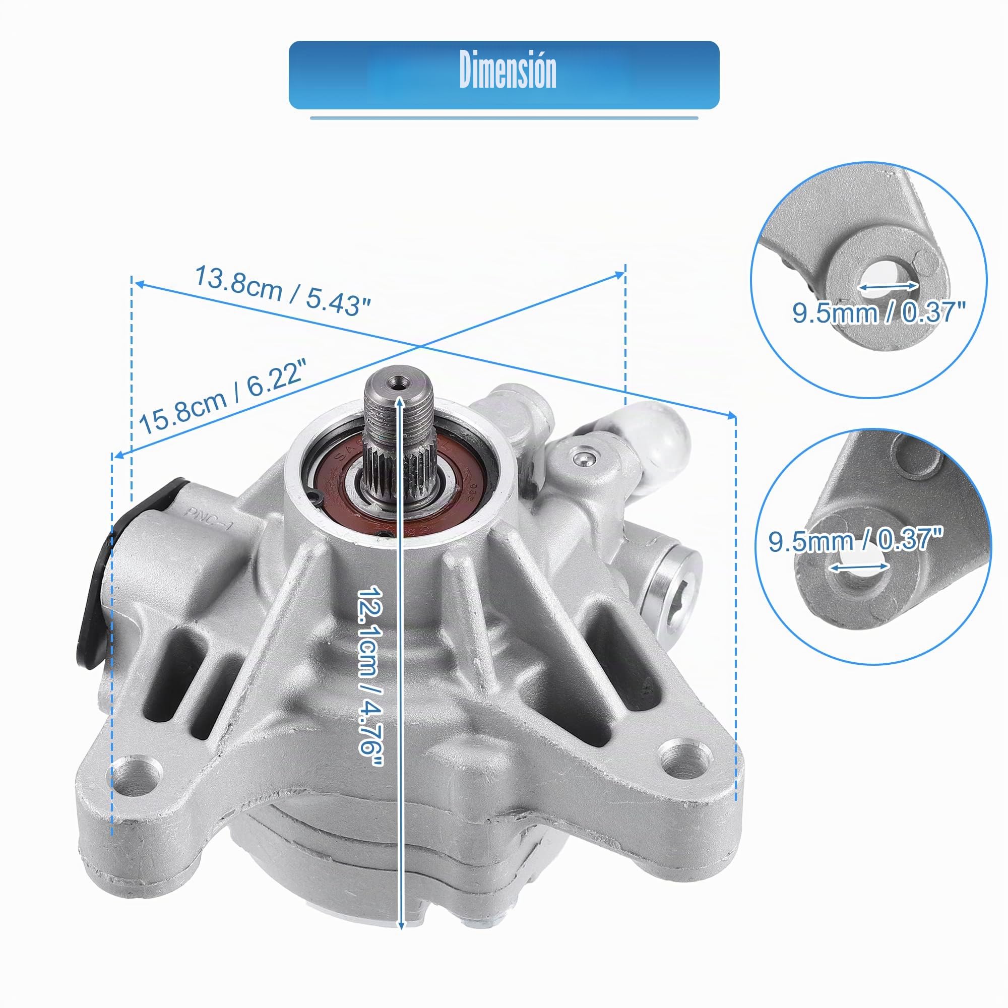 X AUTOHAUX Bomba De Dirección Asistida Para Honda Accord 06-07 1Pc
