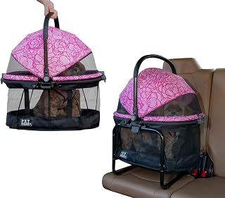 Pet Gear No-Zip View 360 Pet Carrier & Car Seat, 20", Flowering Fields