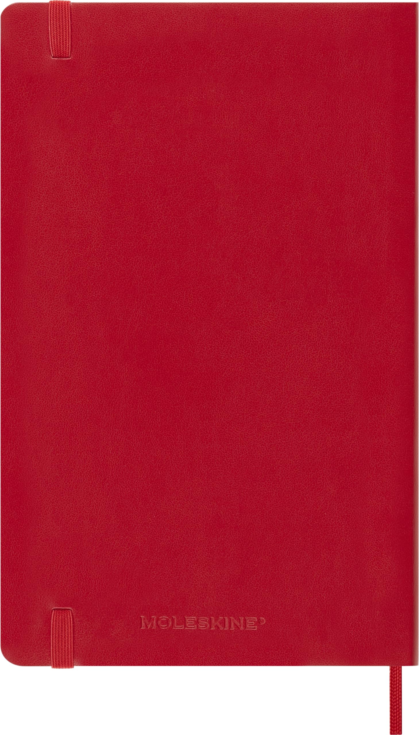 Moleskine 12 Monate Tageskalender 2026, Large/A5, 1 Tag = 1 Seite, Weicher Einband, Scharlachrot