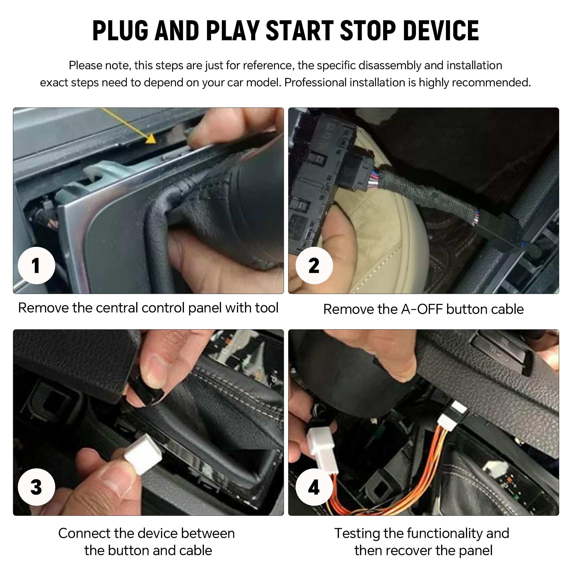 Samochodowy eliminator start-stop do VW New Tiguan 2L Tdi TSI SE R-Line R od Taos Seat Tarraco 2016-2024, 3 tryby pracy, Plug-and-Play, wytrzymały, dokładne dopasowanie, brak luźnych