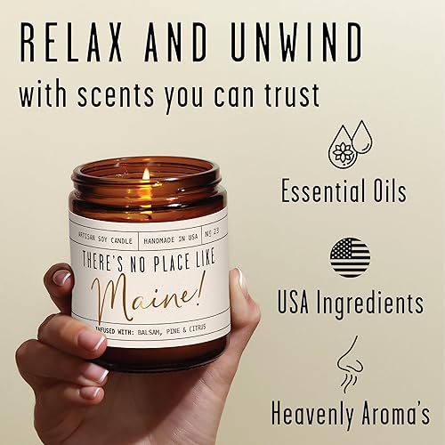 Vista 203 de Regalos de Nueva York, decoración de Nueva York para el hogar – 'There No Place Like New York Candle, con manzana jugosa, canela y calabaza I New