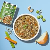 Vista 6 de Pacific Foods, Sopa de pollo con arroz salvaje bajo en sodio orgánico, 16.3 onzas