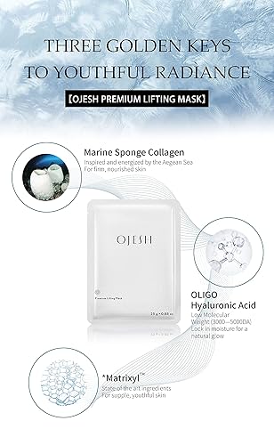 Miniatura 2 de Mascarilla de elevación prémium (3 cajas) para el cuidado de la piel, mascarillas hidratantes, iluminadoras y calmantes, antienvejecimiento,