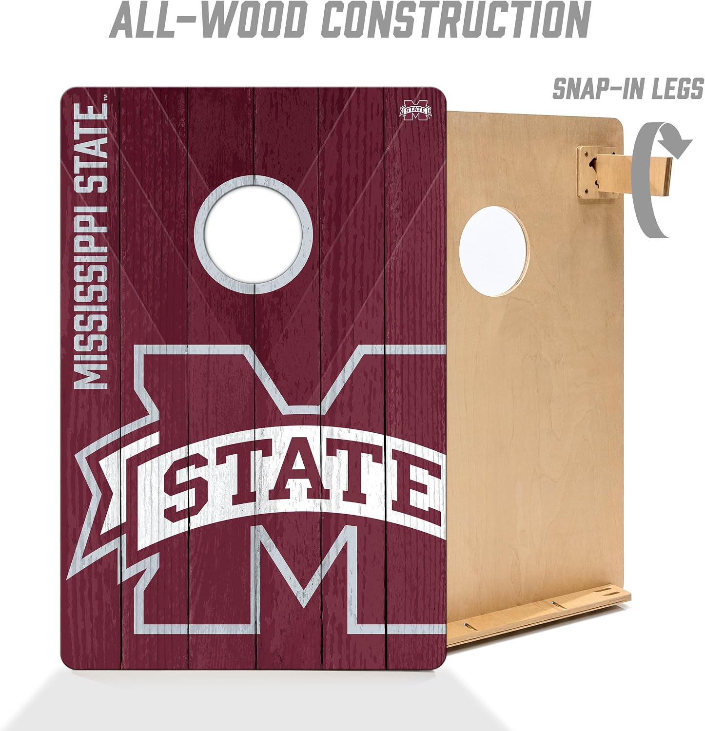 YouTheFan NCAA 2’ x 3’ Wood Cornhole Game with Logo Bags