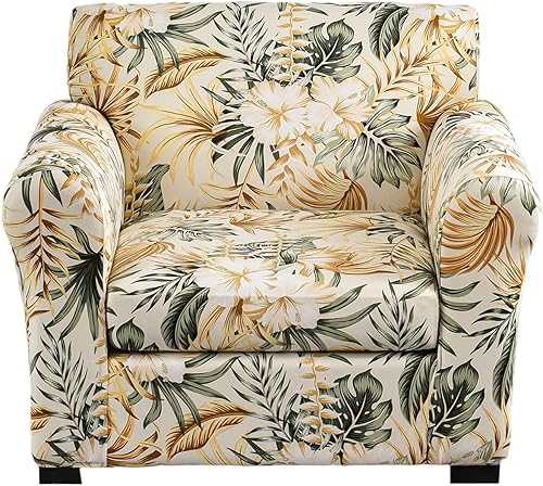 Eco-Ancheng Fundas de sofá, fundas elásticas para sofá, fundas de sofá de 2 piezas, fundas de sillón impresas, fundas de sofá seccional para sofá,