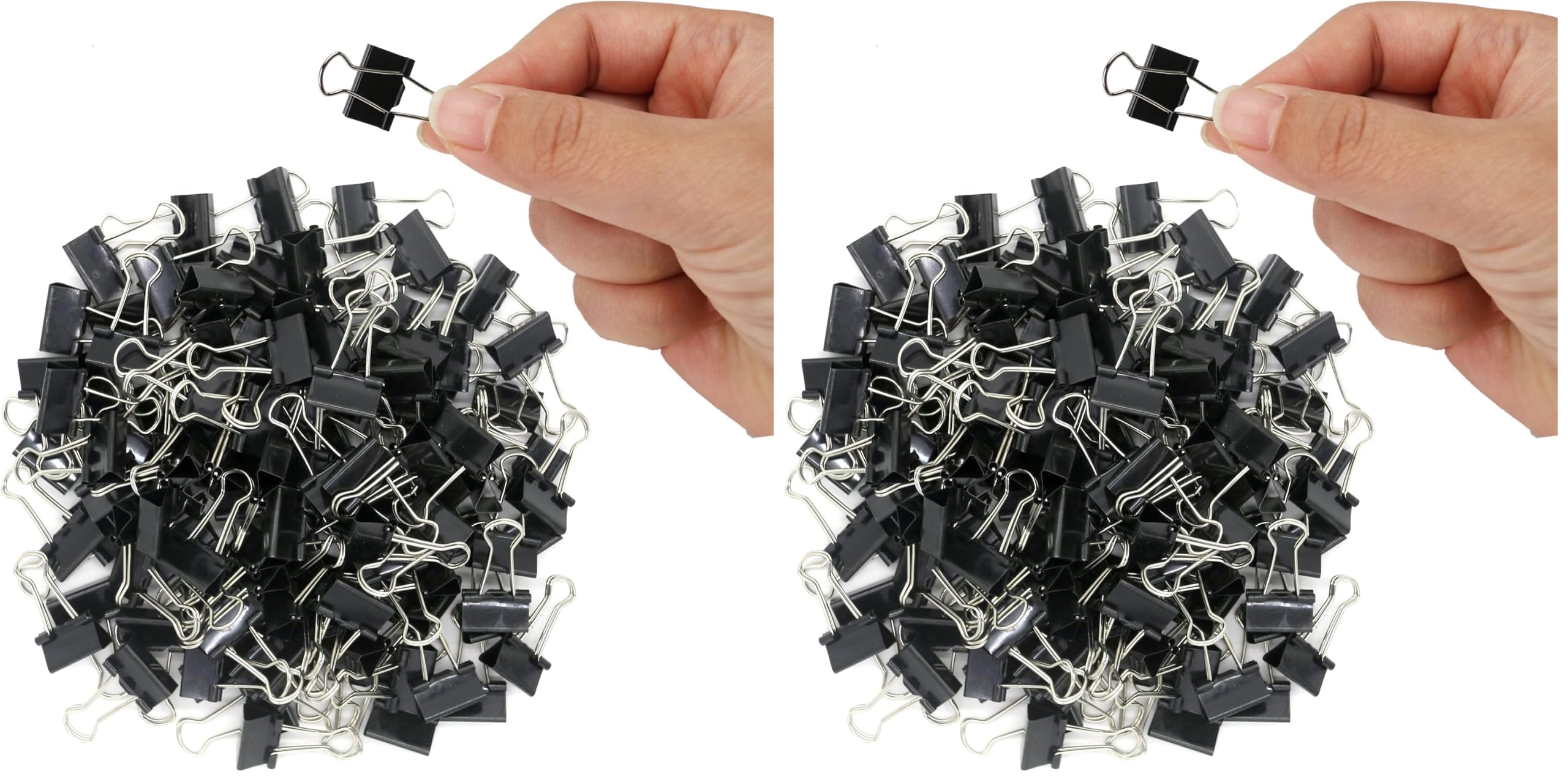240 Pack Mini Binder Clips, Black Binder Clips, Small Paper Clips 15mm 5/8 Inch. Micro Size Office Clips for Home School Office and Business.