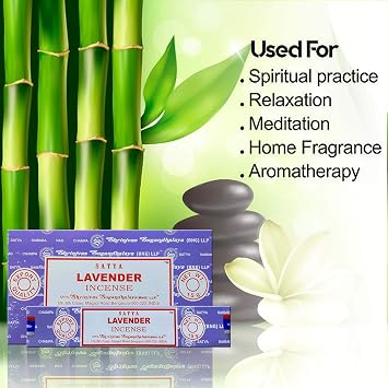 Satya Nag Champa Lavender Incense Sticks, 12 Count