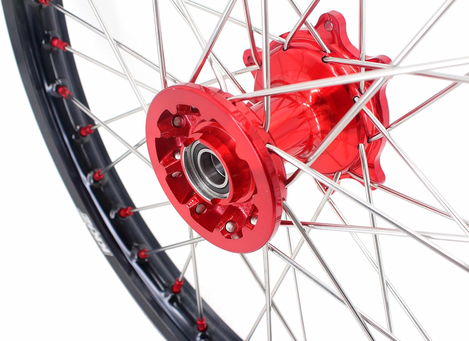 KKE 1.6 * 21 & 2.15 * 18 Wheels Fit HONDA CR125R CR250R 2002-2013 CRF250R 2004-2013 CRF450R 2002-2012 Motorcycle Cast Red Hub Wheels Rims Set Enduro