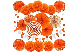 ZERODECO 21-Piece Orange Party Decor