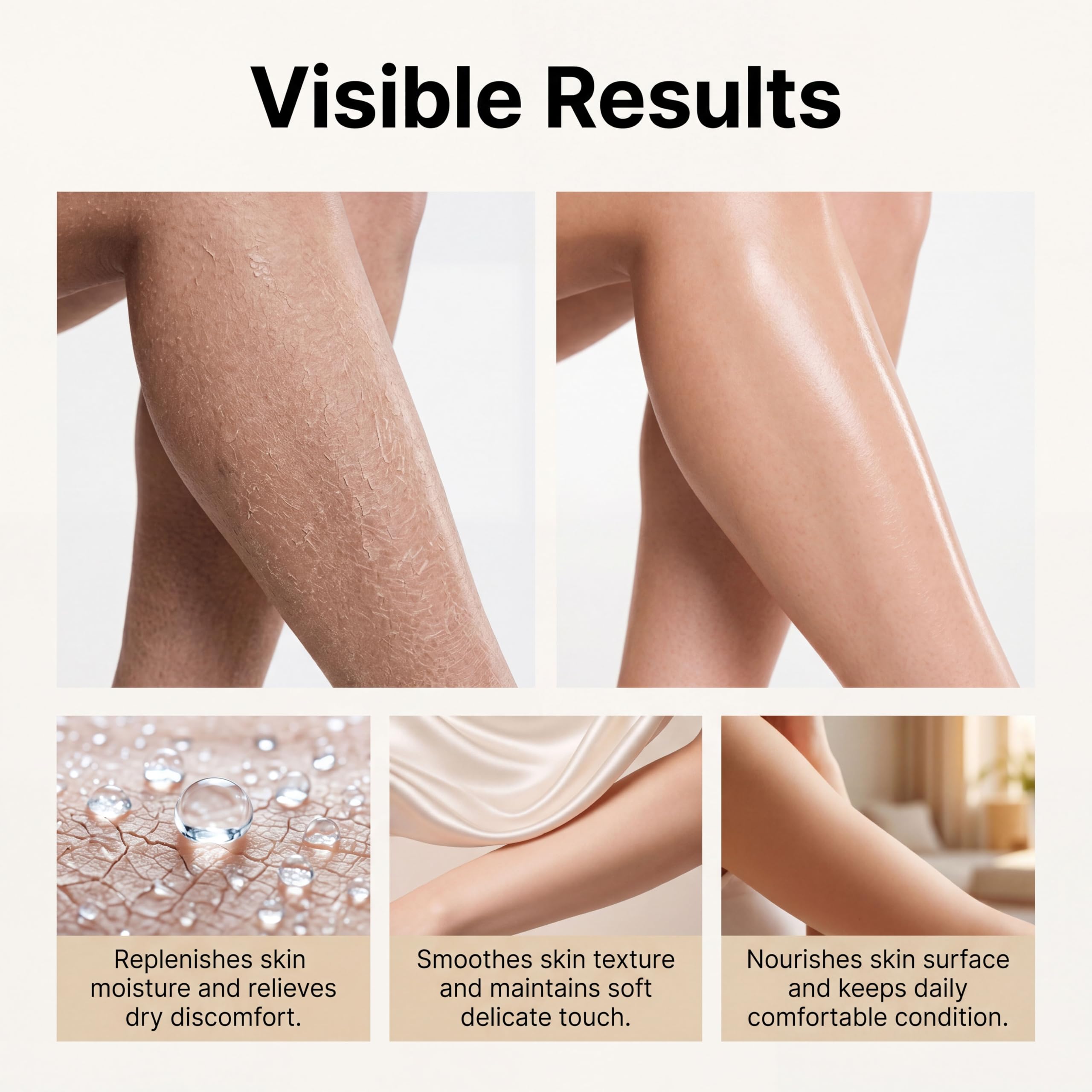 Siero corpo botanico con estratti di api naturali, olio per il corpo rassodante dopo la doccia, idratante e lisciante, formula leggera per una pelle morbida ed elastica (6 pezzi)