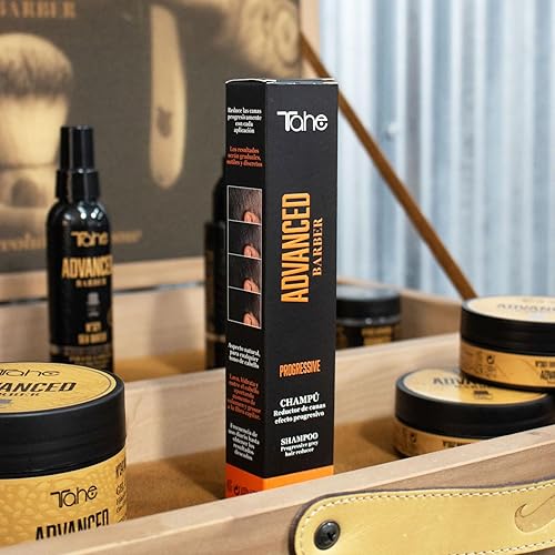 Miniatura 8 de Tahe Advanced Barber Progressive - Champú Reductor de Grises 3.4 fl oz - Marrón Natural, Hidrata y Revitaliza el Cabello