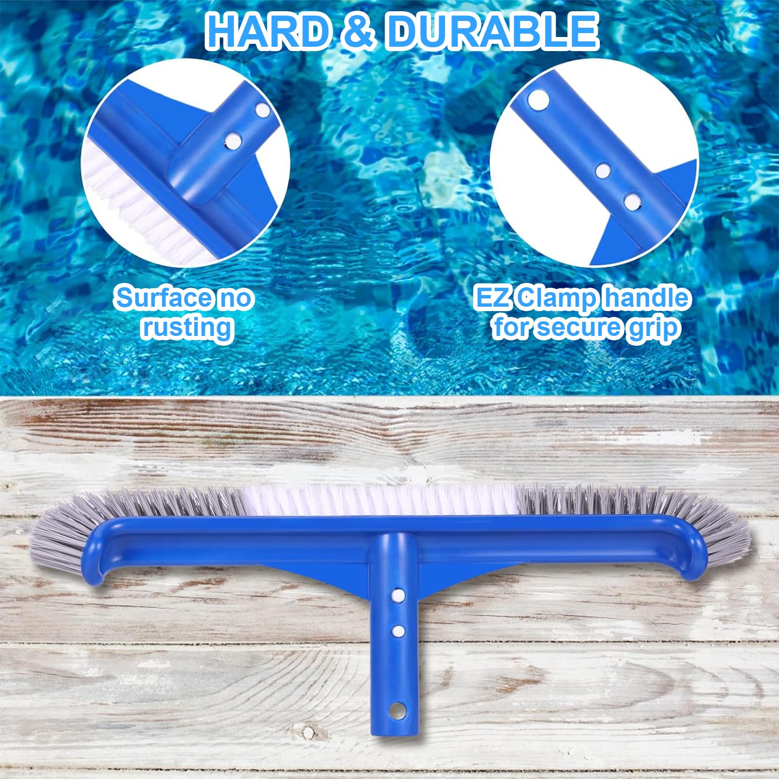 ChengCKJ Brosse de piscine en nylon nettoyage paroi sol