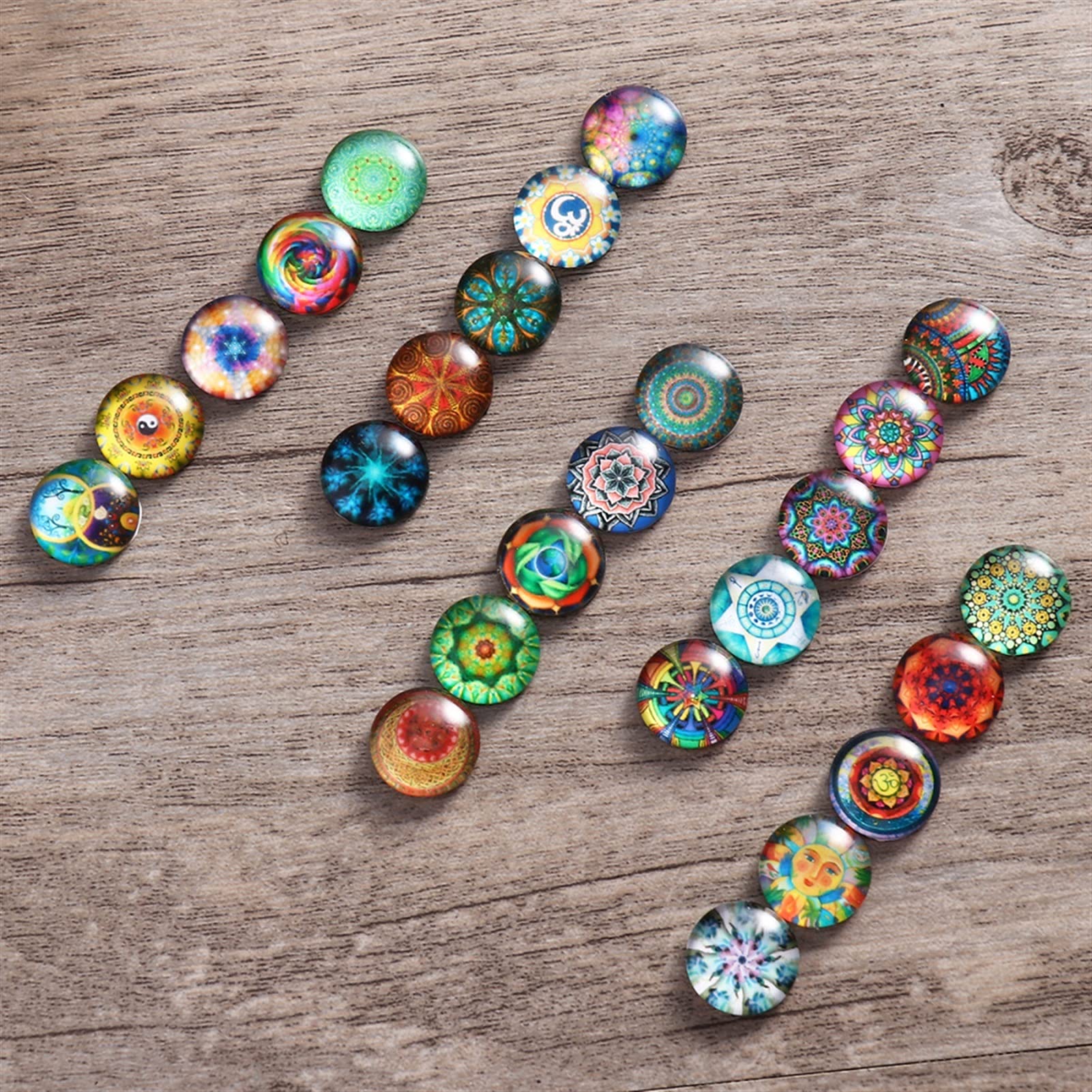 12mm 14mm Okrągłe szklane mozaiki Multicolor 100szt 200szt do rękodzieła tworzenia biżuterii(200pcs 12mm)