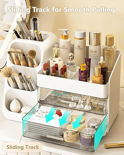 Miniatura 5 de Anylady Organizador de Maquillaje con Cajones, Organizador para Cuidado de la Piel (Tamaño Grande Grueso), Caja de Almacenamiento Vitrinas de