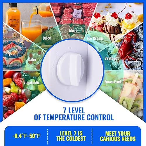 Miniatura 4 de Refrigerador pequeño con congelador, refrigerador pequeño de 2.4 pies cúbicos, refrigerador de doble puerta, tamaño de apartamento para personal