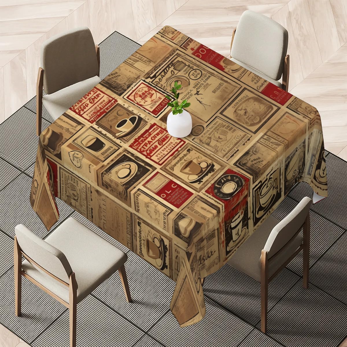 Fokitut Paquete de 2 manteles rectangulares impermeables, 60 x 120 pulgadas, resistentes a las manchas y a las arrugas, mantel de tela para cocina, comedor, boda, fiesta, cena de vacaciones, color Fokitut Paquete de 2 manteles rectangulares impermeables, 60 x 120 pulgadas, resistentes a las manchas y a las arrugas, mantel de tela para cocina, comedor, boda, fiesta, cena de vacaciones, color