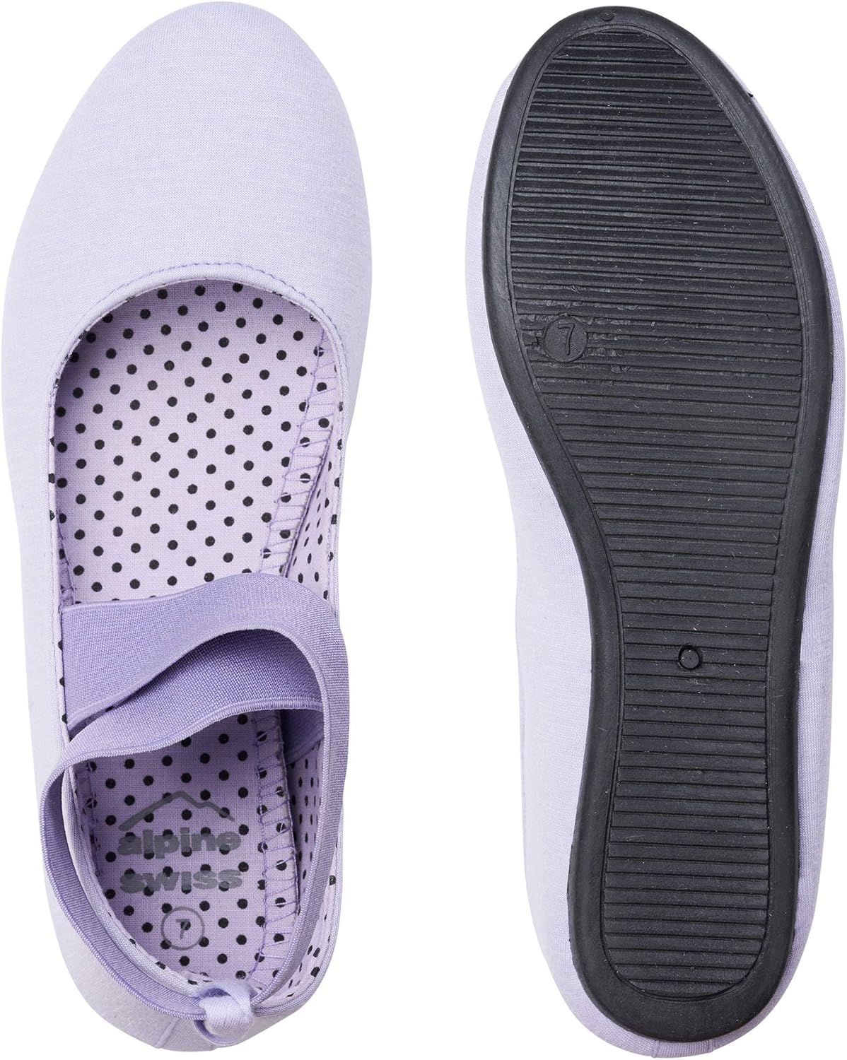 Alpine Swiss Peony Ballet Flats Shoes for Women | Elastic Ankle Strap Flats | Round Closed-Toe | Slip On Loafers | Padded for Comfort | Runs Small - Image 6