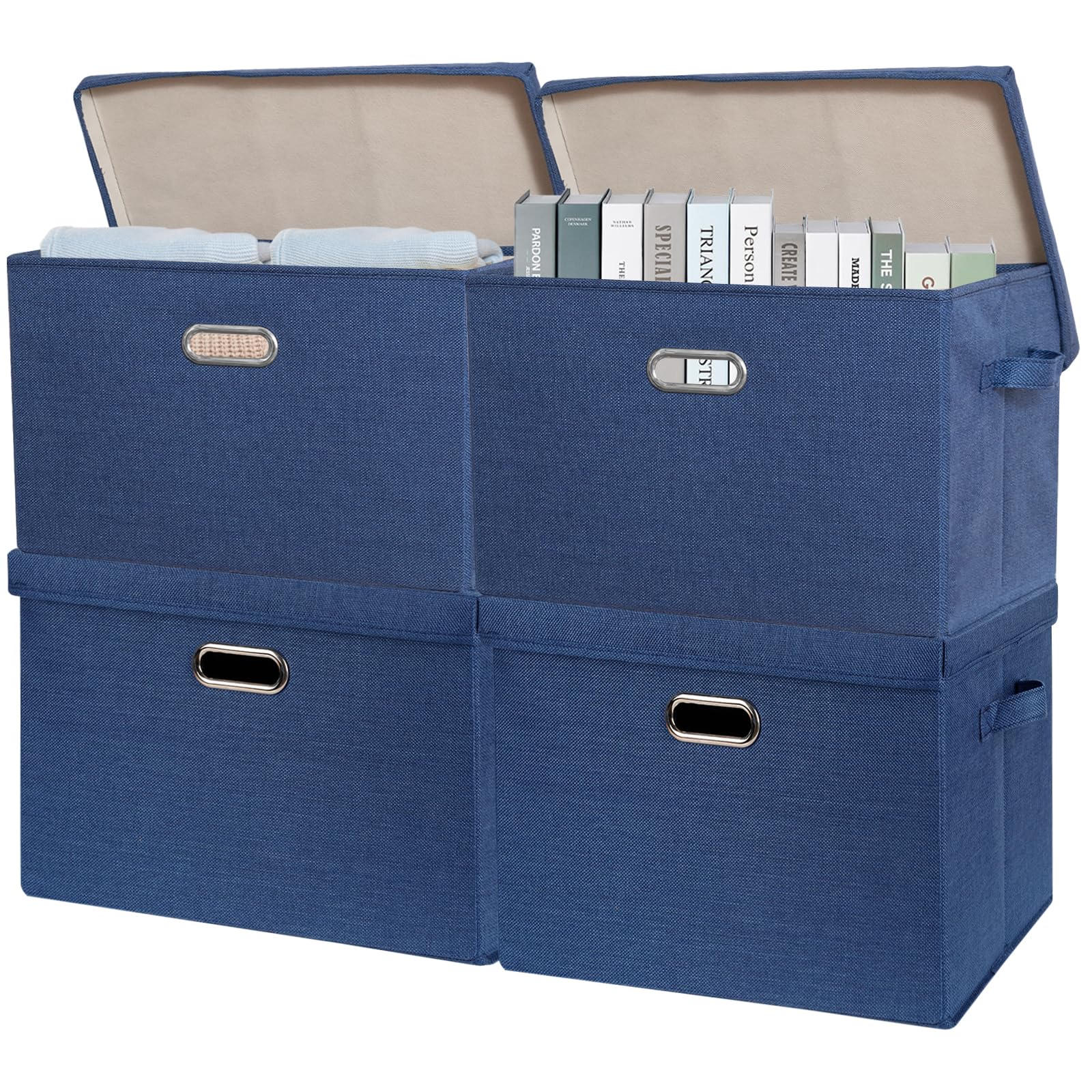 大型収納ボックス ダークブルー 4個セット 大型収納ボックス ダーク 大型収納ボックス ダークブルー 4個セット 大型収納ボックス ダーク