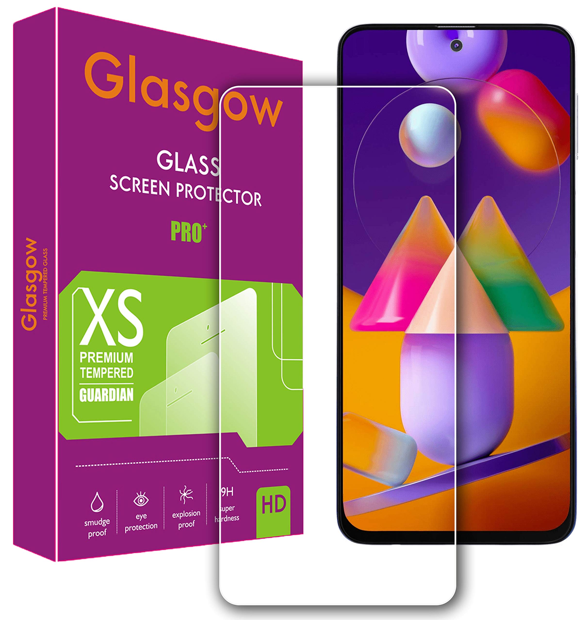 Glasgow 9H+ High Definition [HD] Tempered Glass for Samsung Galaxy A52s 5G Screen Protection Premium Product [Curved Edges] [Gorilla] (B09MK9H14F) Amazon Price History, Amazon Price Tracker