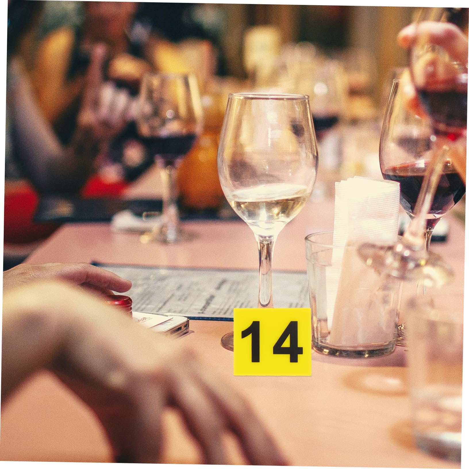 Marcadores de Números Acrílicos Reutilizables de Piezas para Mesa de Fiesta o Social