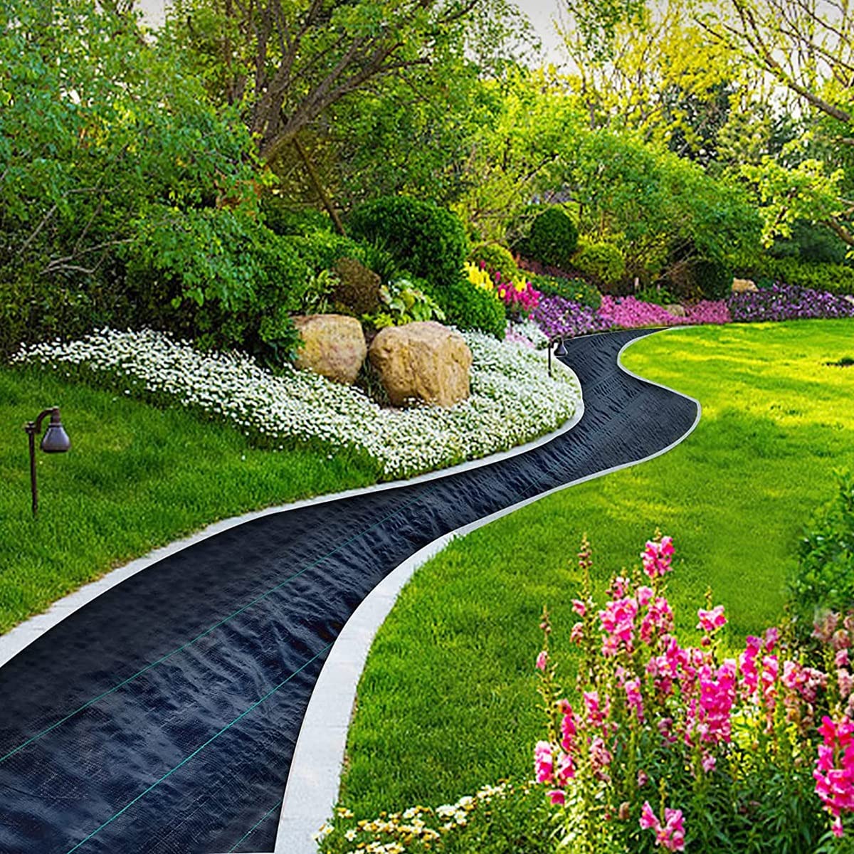 Tessuto geotessile PP intrecciato SucceBuy 4' × 250', barriera anti-erbacce ad alta permeabilità per ghiaia, vialetti e giardino | Leroy Merlin