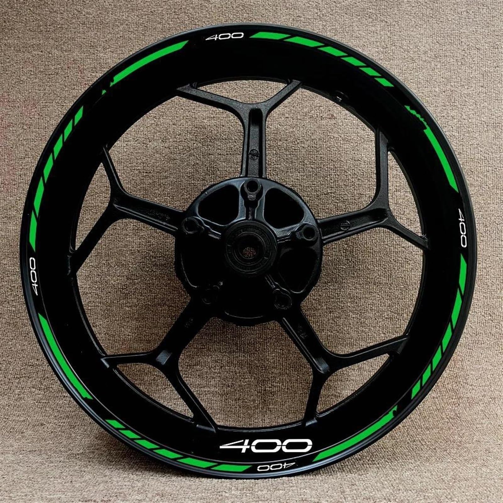 Motorcycle Racing Equipment Accessories Wheel Tire Rim Adhesive Reflective Decal Sticker for Kawasaki Z400 Decorative(Color2)