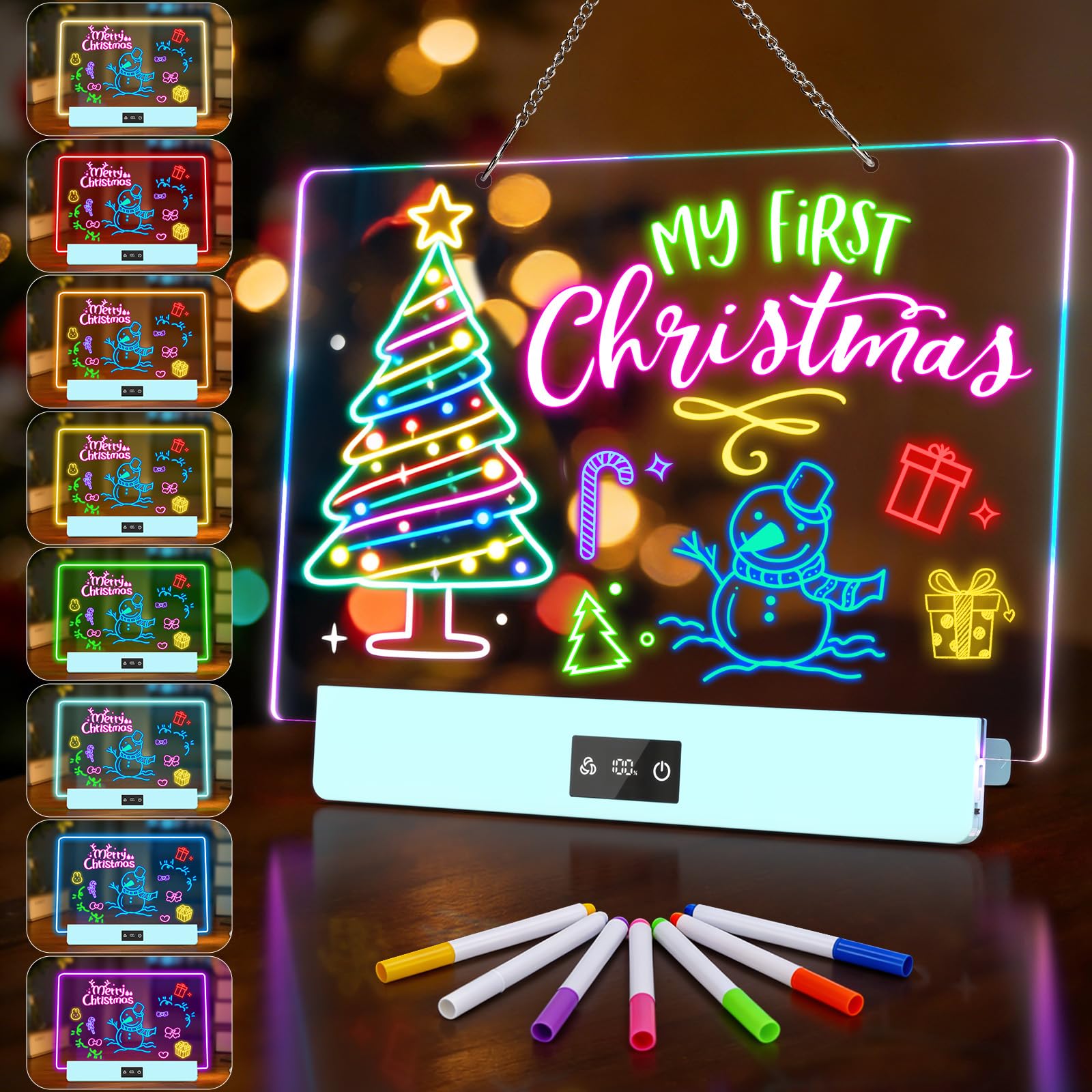 Amazon.co.jp: Beedove ledお絵描きボード 8RGB発光 6段階明るさ 日本