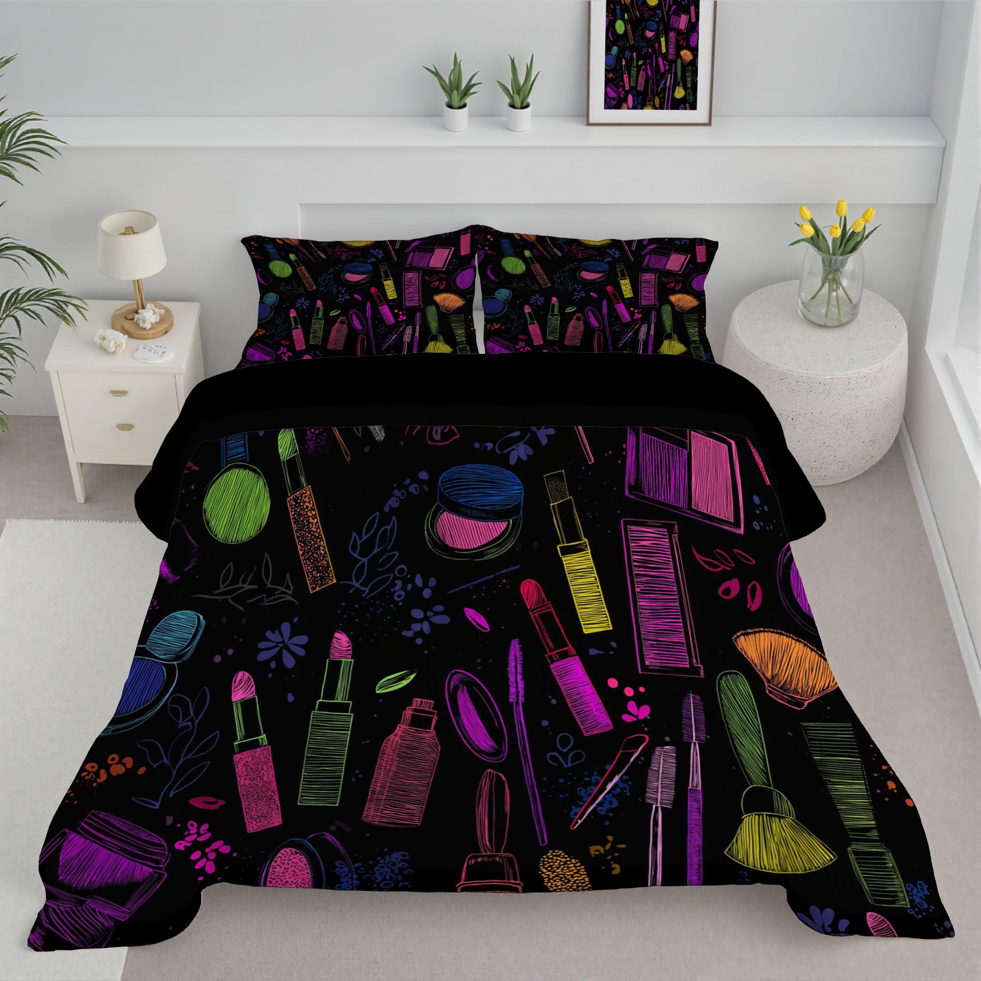 Edredon léger 200x200 cm Cosmétiques Mignons pour une chambre cozy réversible