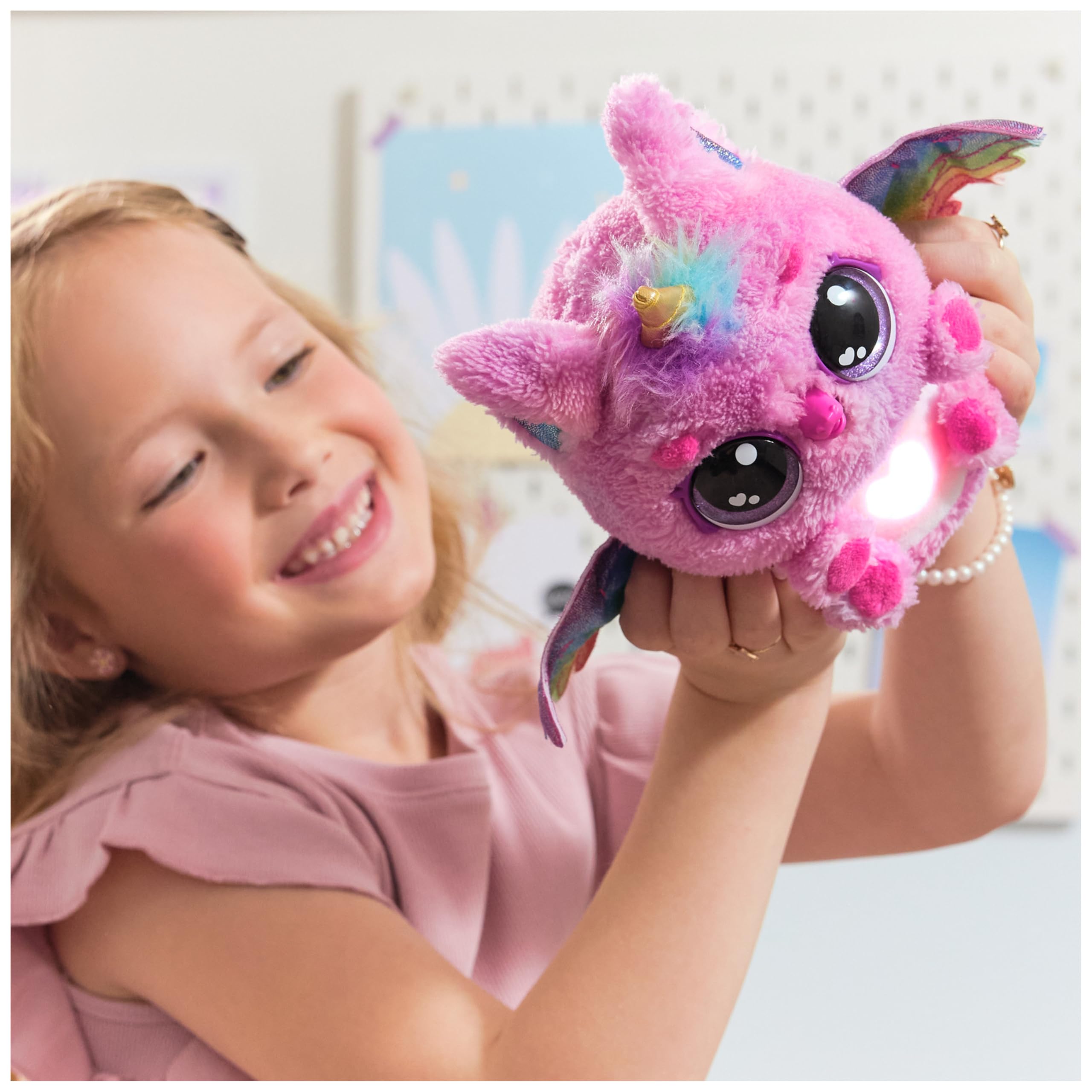 HATCHIMALS Alive Mystery Hatch PUFFICORN Peluche Interactivo Sorpresa y Huevo con Niebla, Luces y más de 100 Reacciones y Sonidos La Magia está en Tus Manos Juegos Infantiles Juguetes Niños 5 Años